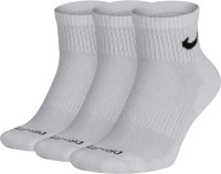 Nike Everyday Cushion Ankle Training Socks (3 Pair) X-Large White