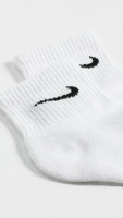 Nike Everyday Plus Cushioned Training Ankle Socks (3 Pairs) (WHITE/BLACK) X-Large