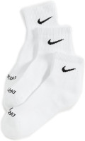 Nike Everyday Plus Cushioned Training Ankle Socks (3 Pairs) (WHITE/BLACK) X-Large