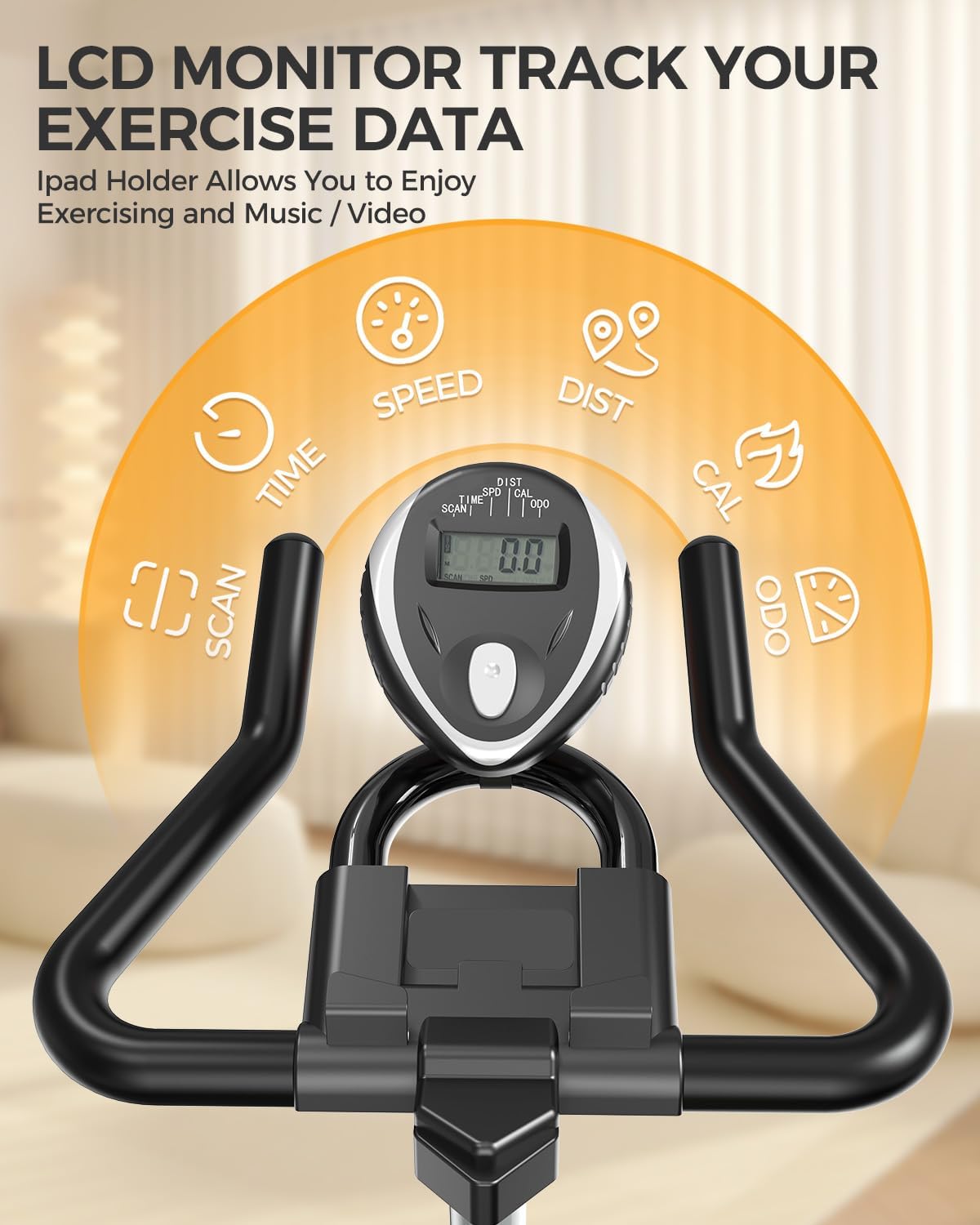 pooboo Exercise Bike, Adjustable Magnetic/Brake Pad Resistance Silent Belt Drive, Indoor Cycling Bike for Home Cardio, Fitness Stationary Bike with 350lbs/300lbs Weight Capacity &Upgraded Version Seat Pro Friction Resistance-Black