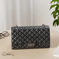 Gladdon Quilted Crossbody Purse for Women Trendy Ladies Shoulder Bag with Chain Designer Purses Black