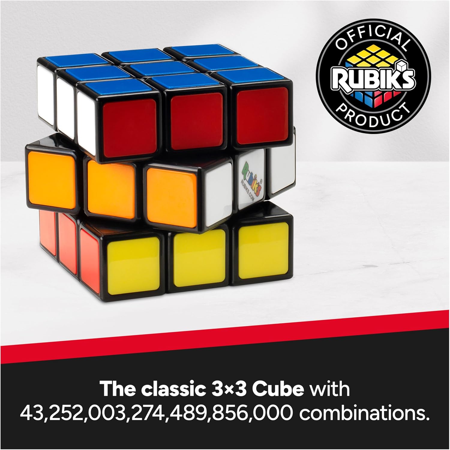Rubik's Cube, The Original 3x3 Cube, Problem-Solving Brain Teaser, Color-Matching Puzzle, Fidget Toy, Sensory Puzzle, for Ages 8 & Up The Original Rubik's Cube 3x3
