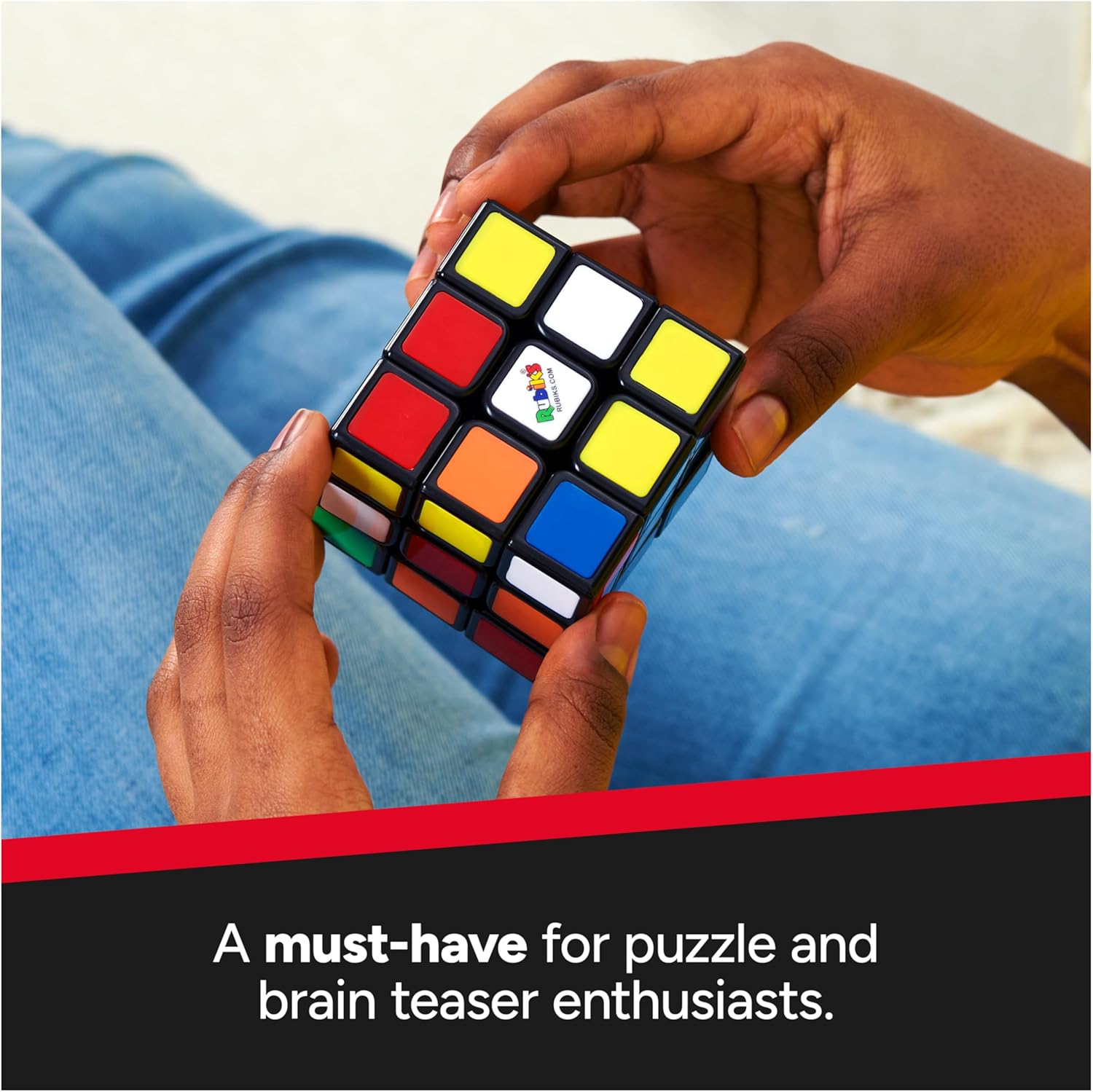 Rubik's Cube, The Original 3x3 Cube, Problem-Solving Brain Teaser, Color-Matching Puzzle, Fidget Toy, Sensory Puzzle, for Ages 8 & Up The Original Rubik's Cube 3x3