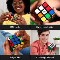 Rubik's Cube, The Original 3x3 Cube, Problem-Solving Brain Teaser, Color-Matching Puzzle, Fidget Toy, Sensory Puzzle, for Ages 8 & Up The Original Rubik's Cube 3x3