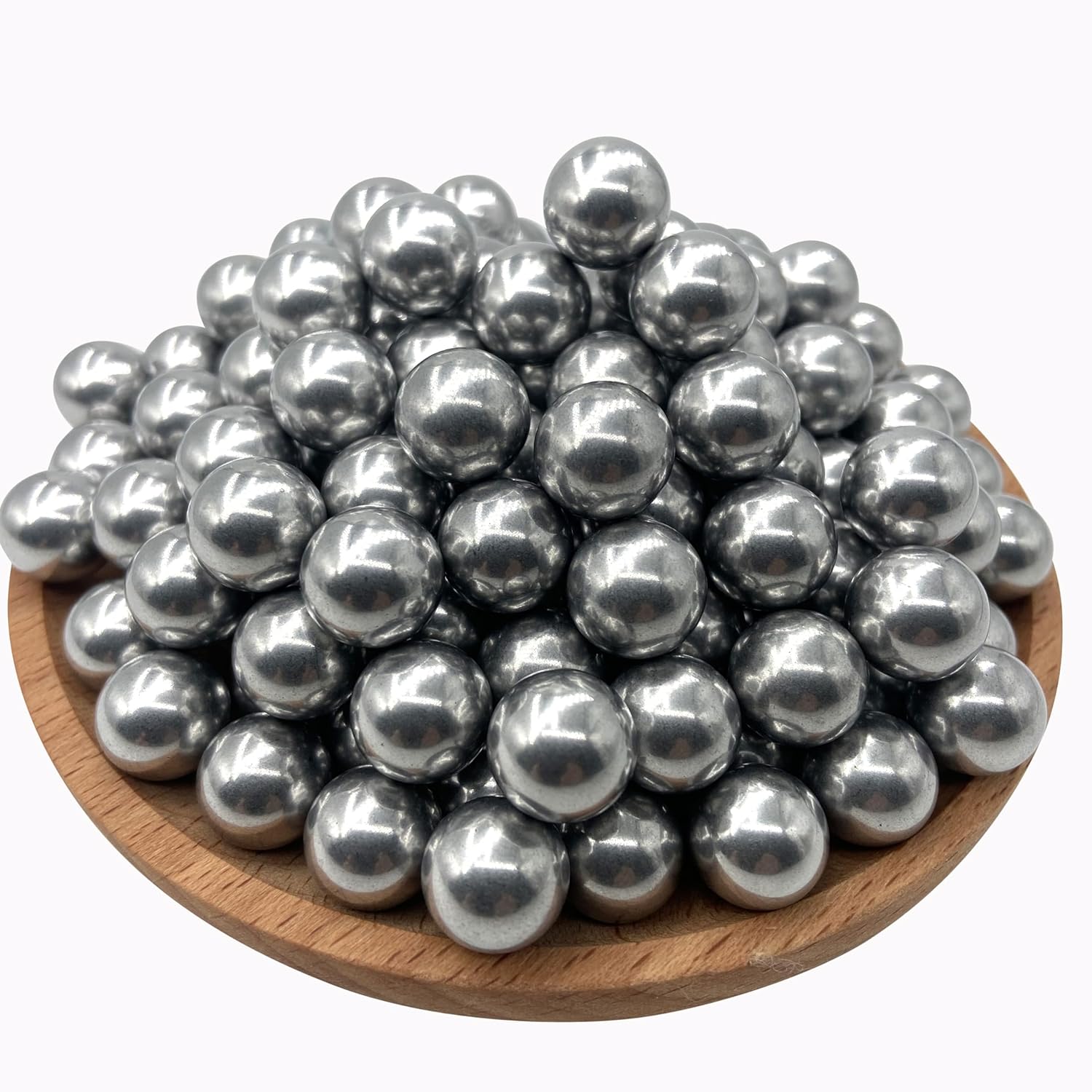 150 X 43 Cal Aluminum Balls for Self-Defense, Reusable Solid Hard .43 Caliber Ammo Fit for T4E Walther PPQ/ TPM1 and Glock17/G17 Gen 5(Silver Color)