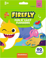 Firefly Kids' Flossers, Ages 4-12, Pack of 90 Baby Shark Watermelon Flavor