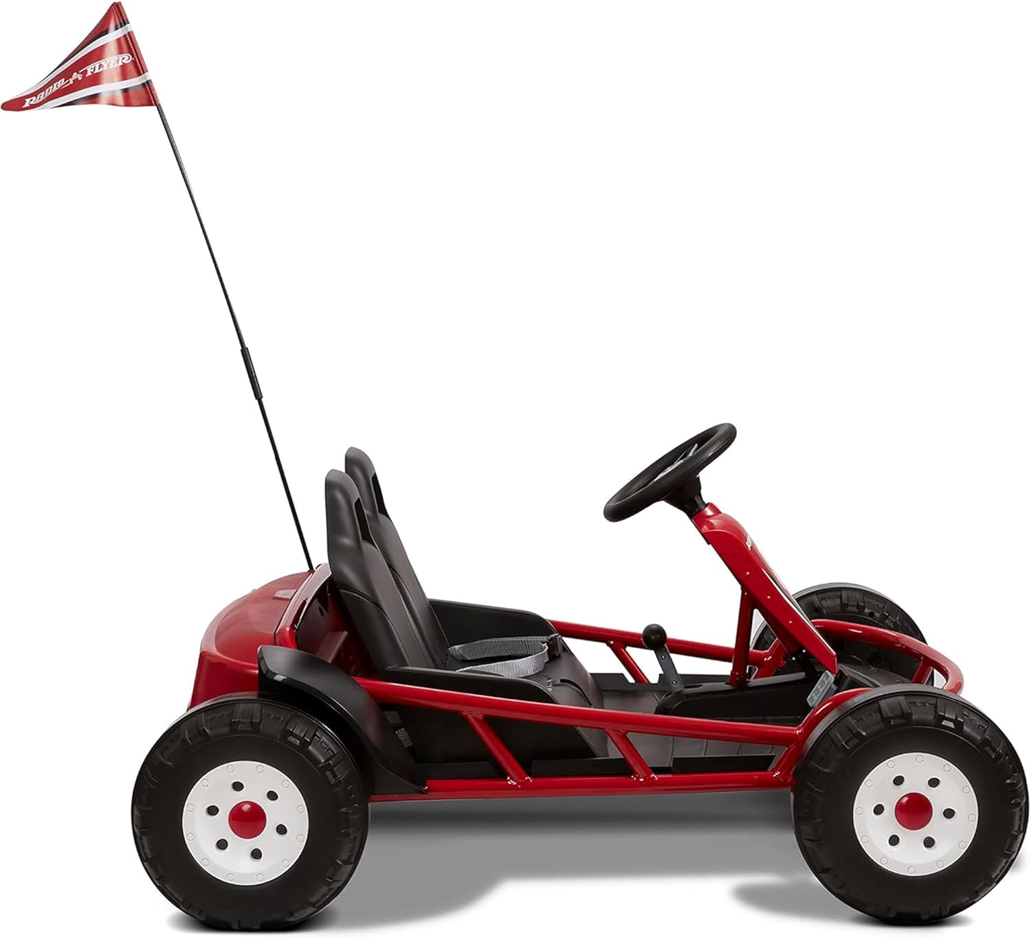 Radio Flyer Ultimate 24 Volt Electric Go-Kart for Kids Ages 3-8, 2-Seater, Red