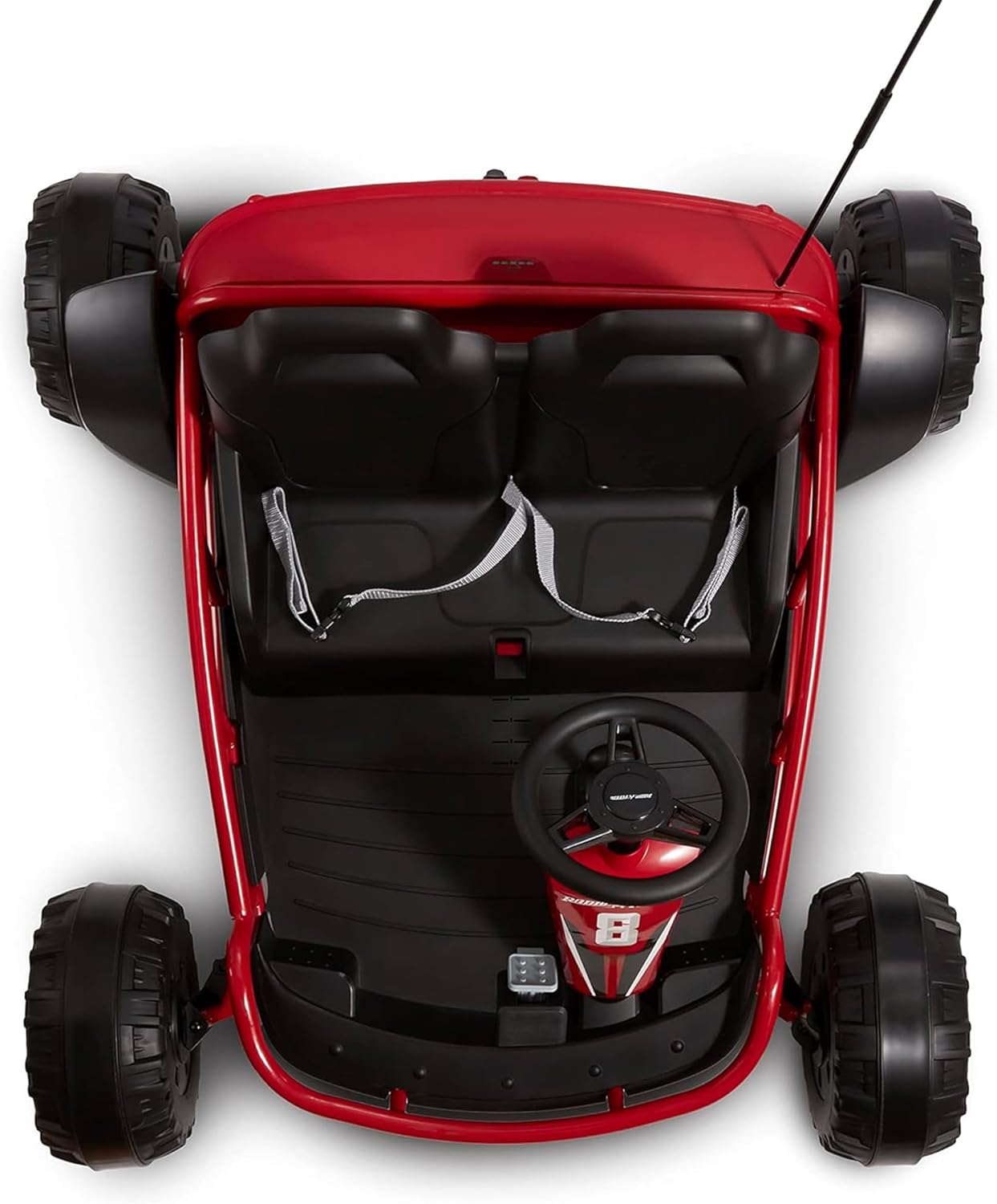 Radio Flyer Ultimate 24 Volt Electric Go-Kart for Kids Ages 3-8, 2-Seater, Red
