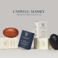 Caswell-Massey Woodgrain Sandalwood Natural Bar Soap Gift Set - Moisturizing Triple-Milled Body Soap for Men - Plant-Based with Essential Oils for Soft Skin, Cruelty-Free, USA Made, 12 Bars x 5.8 oz