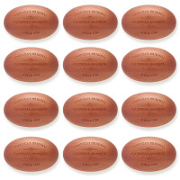 Caswell-Massey Woodgrain Sandalwood Natural Bar Soap Gift Set - Moisturizing Triple-Milled Body Soap for Men - Plant-Based with Essential Oils for Soft Skin, Cruelty-Free, USA Made, 12 Bars x 5.8 oz