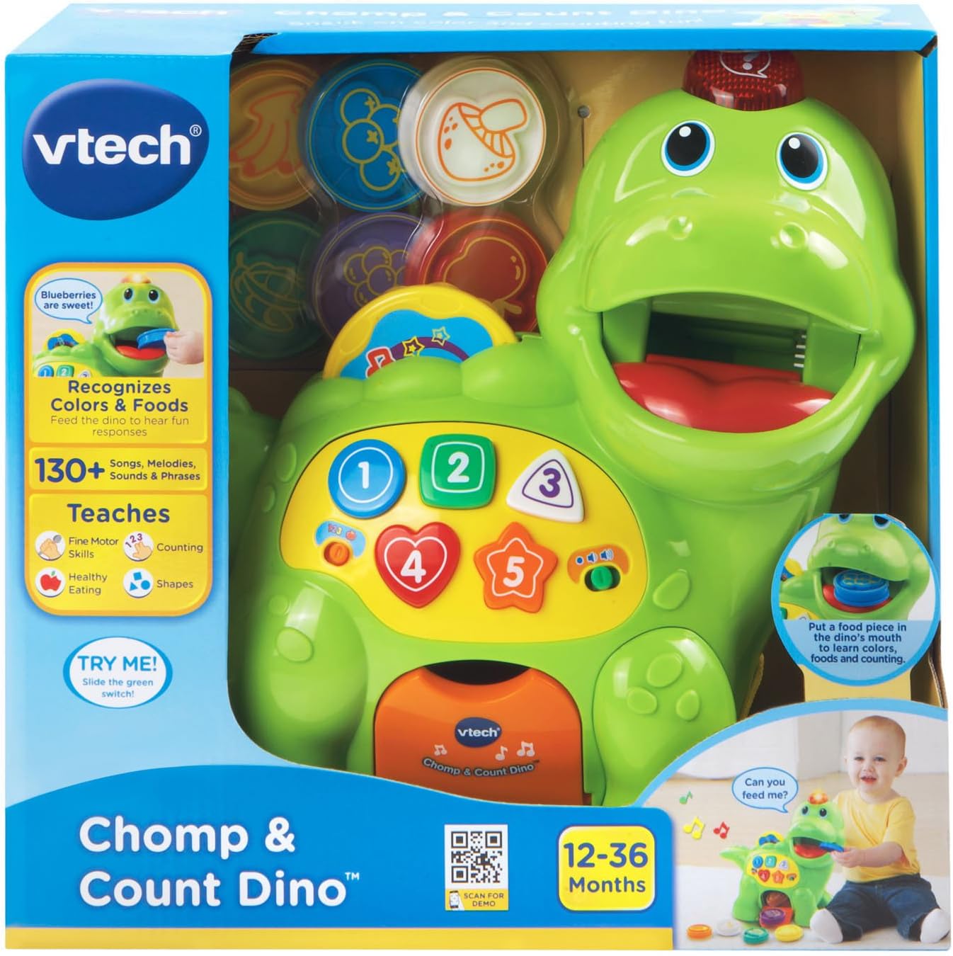 VTech Chomp and Count Dino, Green