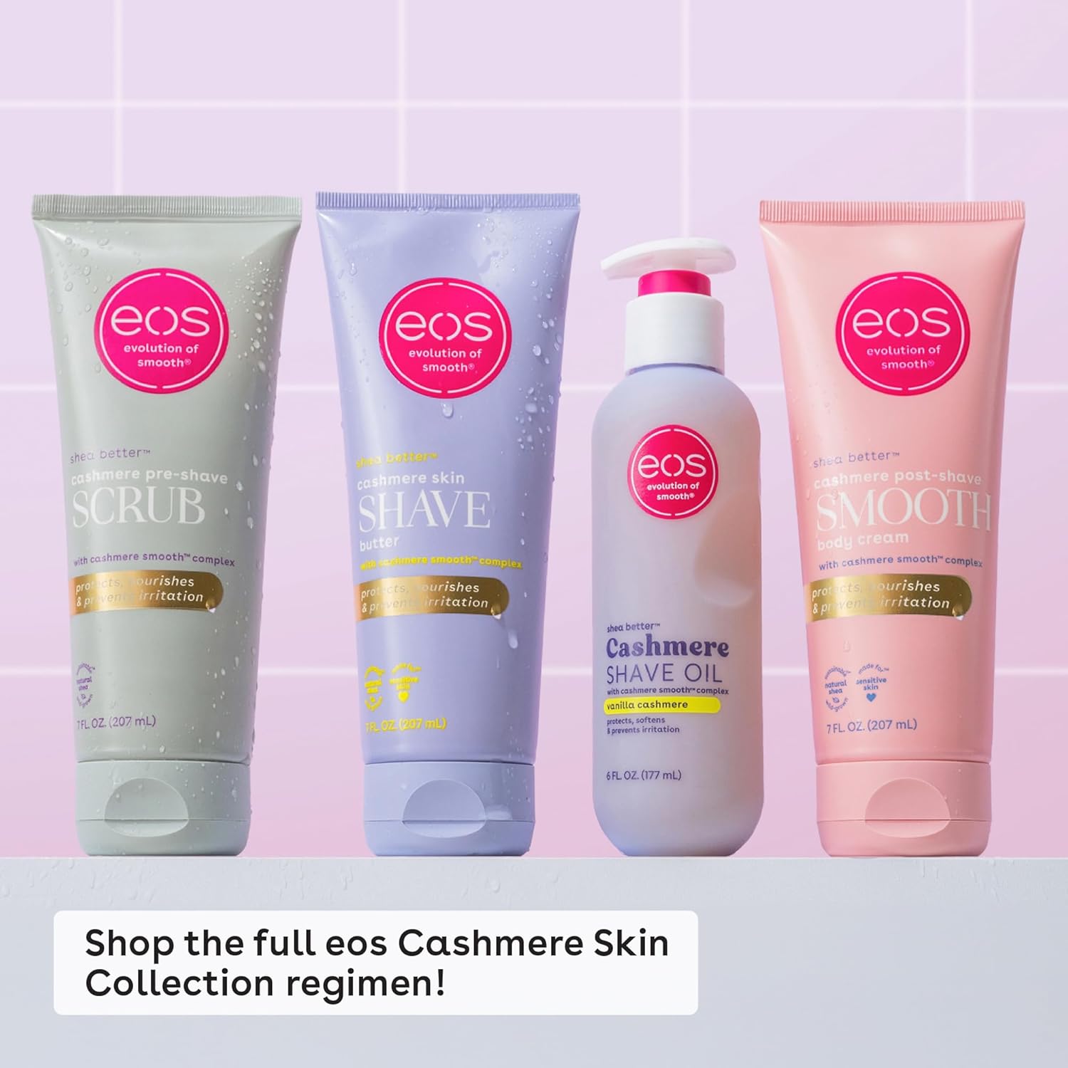 eos Cashmere Skin Collection Shave Butter- Vanilla Cashmere, Non-Foaming, Moisturizing, Prevents Razor Burn, Shave Cream for Women, eos Shave Cream, 7 fl oz 21 Ounce (Pack of 1)