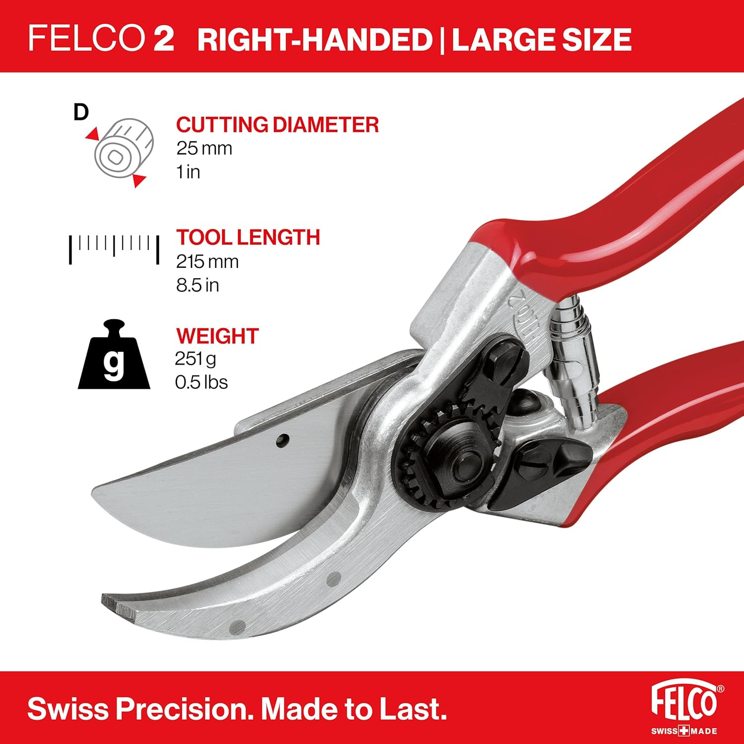 Felco F2 Pruning Shears – 9.25