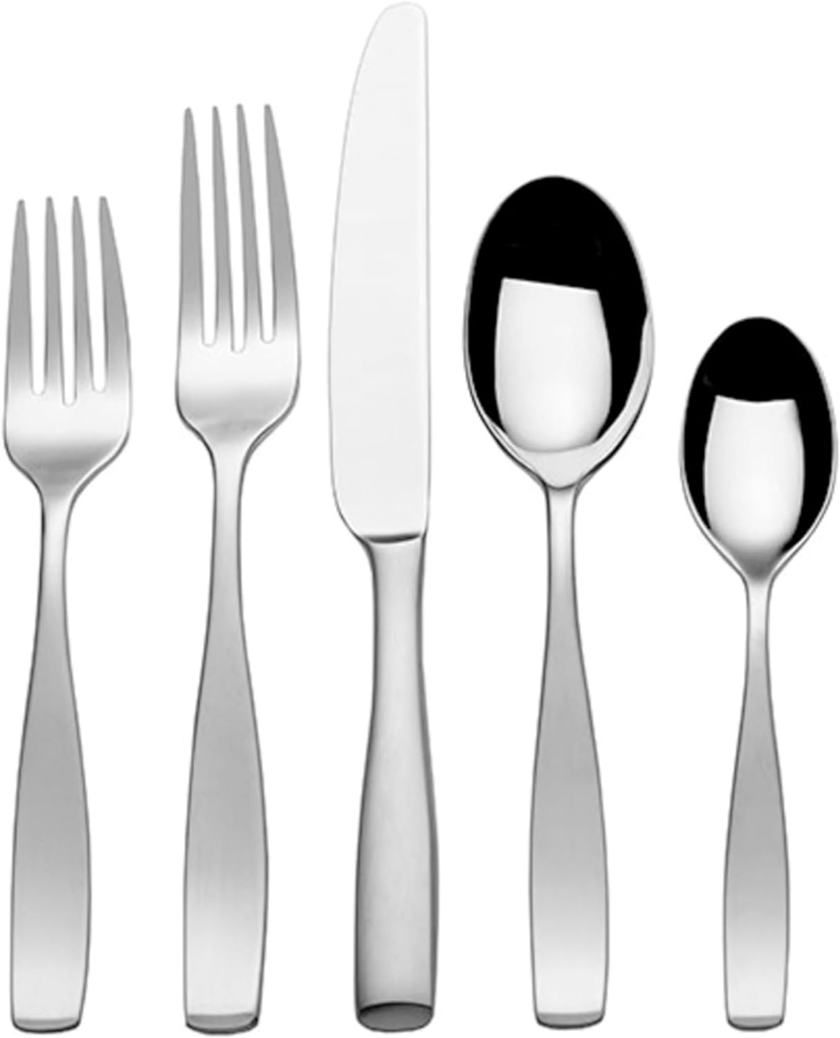 Mikasa, Satin Loft Flatware Service for 12, 65 Piece Set, 18/10 Stainless Steel, Silverware Set with Serving Utensils Satin Loft 65 Piece Set