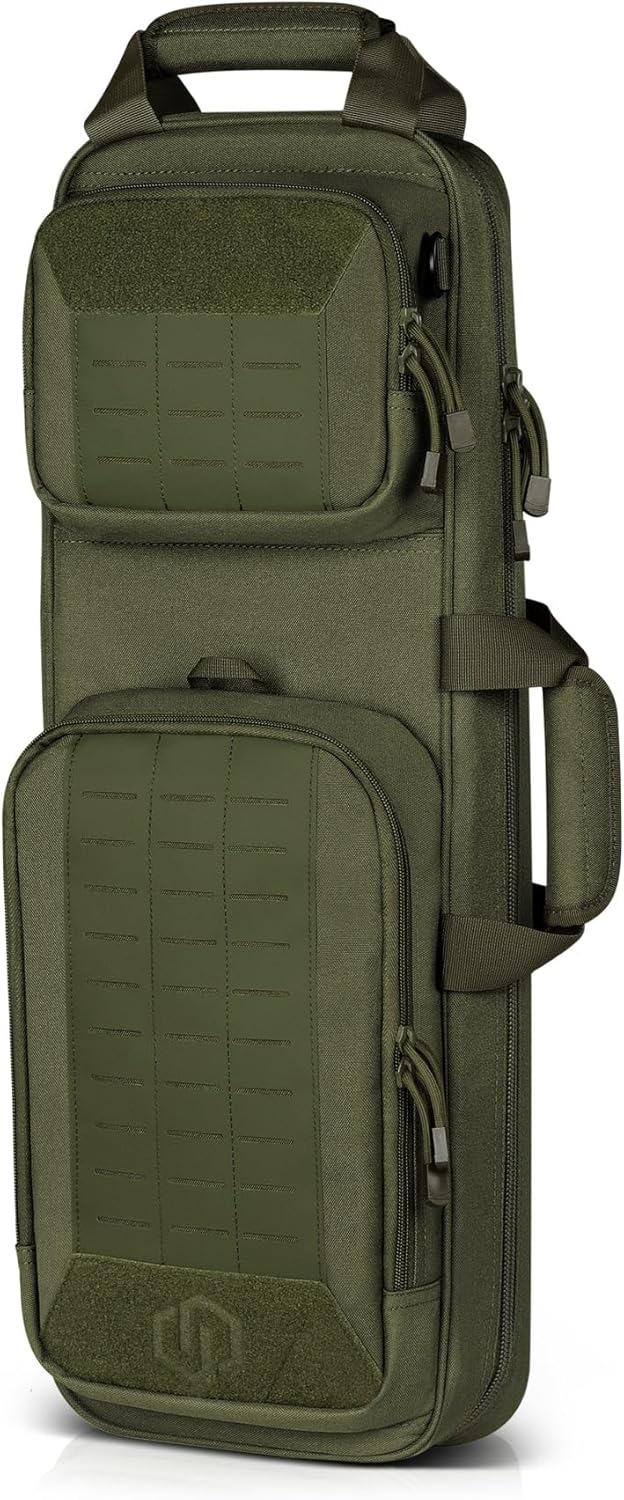 Savior Equipment Urban Takedown Bag Backpack Survival Gun Transportation Case Sling Pack, Deluxe Carrying Handle, w/Shoulder Straps Included, Additional Storage Compartments Olive Drab Green 27