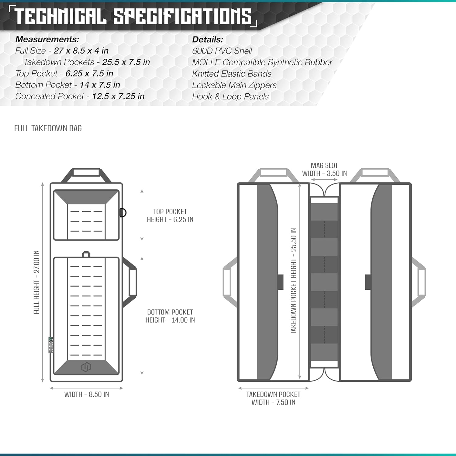 Savior Equipment Urban Takedown Bag Backpack Survival Gun Transportation Case Sling Pack, Deluxe Carrying Handle, w/Shoulder Straps Included, Additional Storage Compartments Olive Drab Green 27
