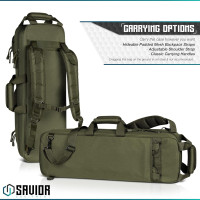 Savior Equipment Urban Takedown Bag Backpack Survival Gun Transportation Case Sling Pack, Deluxe Carrying Handle, w/Shoulder Straps Included, Additional Storage Compartments Olive Drab Green 27