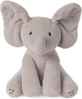 Animated Flappy The Elephant Plush, Singing Stuffed Animal Baby Toy for Ages 0 and Up, Gray, 12