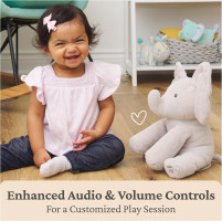 Animated Flappy The Elephant Plush, Singing Stuffed Animal Baby Toy for Ages 0 and Up, Gray, 12