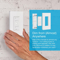Lutron Caseta Original Smart Dimmer Switch ELV+ (Lutron Hub Required), 250W LED, Single-Pole/3-Way, Neutral Required, PD-5NE-WH, White White 1 Pack ELV Dimmer