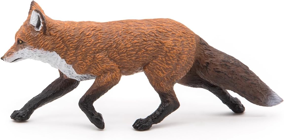 Papo -hand-painted - figurine -Wild animal kingdom - Fox -53020 -Collectible - For Children - Suitable for Boys and Girls- From 3 years old