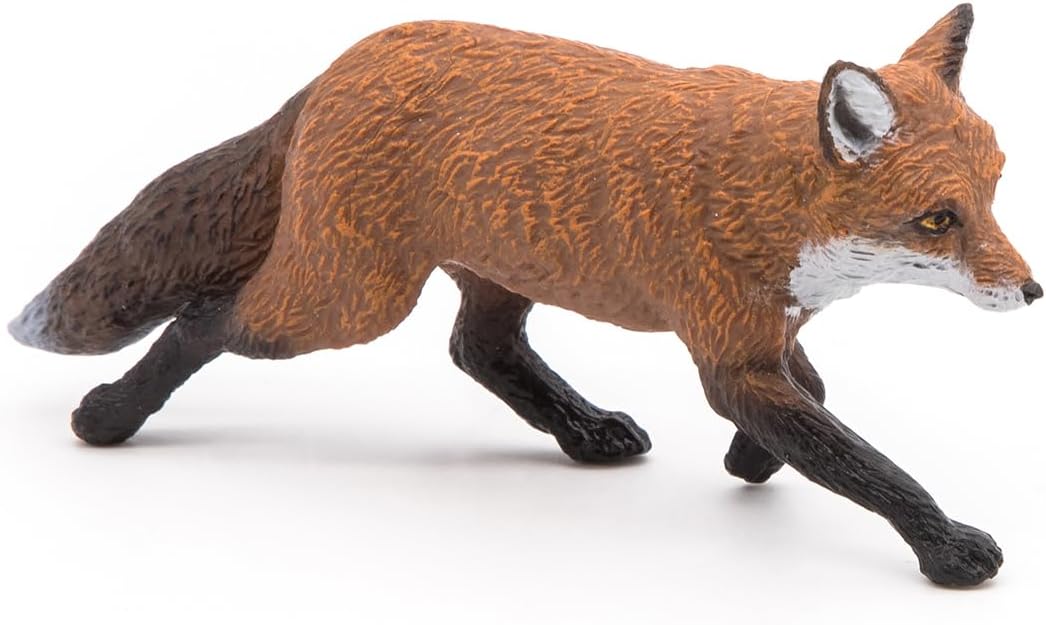 Papo -hand-painted - figurine -Wild animal kingdom - Fox -53020 -Collectible - For Children - Suitable for Boys and Girls- From 3 years old