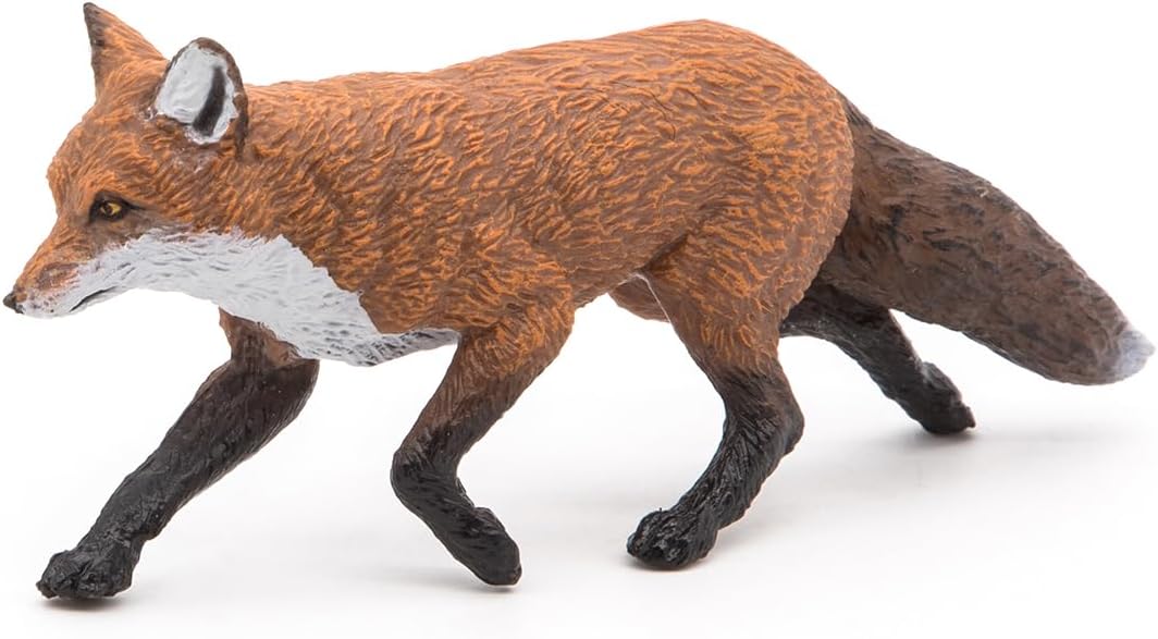Papo -hand-painted - figurine -Wild animal kingdom - Fox -53020 -Collectible - For Children - Suitable for Boys and Girls- From 3 years old