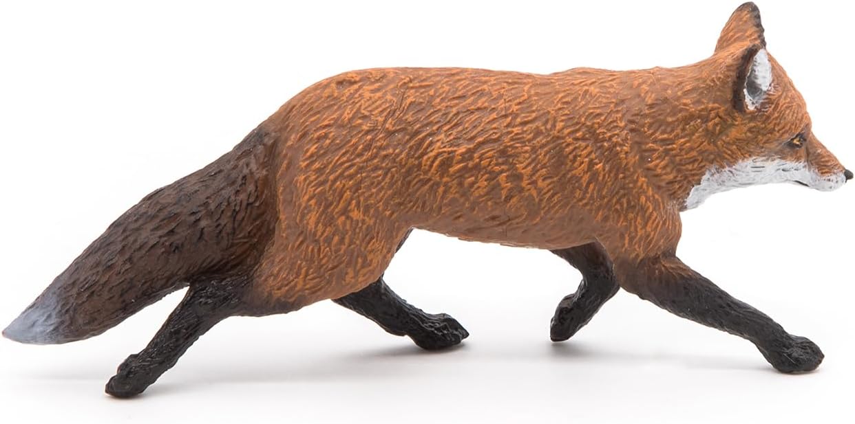 Papo -hand-painted - figurine -Wild animal kingdom - Fox -53020 -Collectible - For Children - Suitable for Boys and Girls- From 3 years old