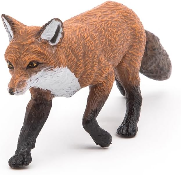 Papo -hand-painted - figurine -Wild animal kingdom - Fox -53020 -Collectible - For Children - Suitable for Boys and Girls- From 3 years old