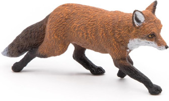 Papo -hand-painted - figurine -Wild animal kingdom - Fox -53020 -Collectible - For Children - Suitable for Boys and Girls- From 3 years old