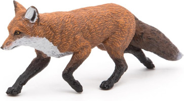 Papo -hand-painted - figurine -Wild animal kingdom - Fox -53020 -Collectible - For Children - Suitable for Boys and Girls- From 3 years old