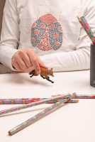 Papo -hand-painted - figurine -Wild animal kingdom - Fox -53020 -Collectible - For Children - Suitable for Boys and Girls- From 3 years old