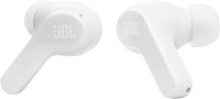 JBL Vibe Beam - True Wireless JBL Deep Bass Sound Earbuds, Bluetooth 5.2, Water & Dust Resistant, Hands-free call with VoiceAware, Up to 32 hours of battery life (White) White Earbuds