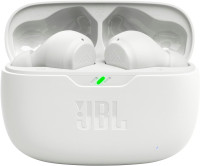 JBL Vibe Beam - True Wireless JBL Deep Bass Sound Earbuds, Bluetooth 5.2, Water & Dust Resistant, Hands-free call with VoiceAware, Up to 32 hours of battery life (White) White Earbuds