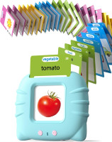 Talking Flash Cards for Toddlers 1 2 3 4 Year Olds, Montessori Language Learning with 224 Words, Pocket Speech Therapy and Autism Playthings, Children's Sensory Educational Device 224 Words English