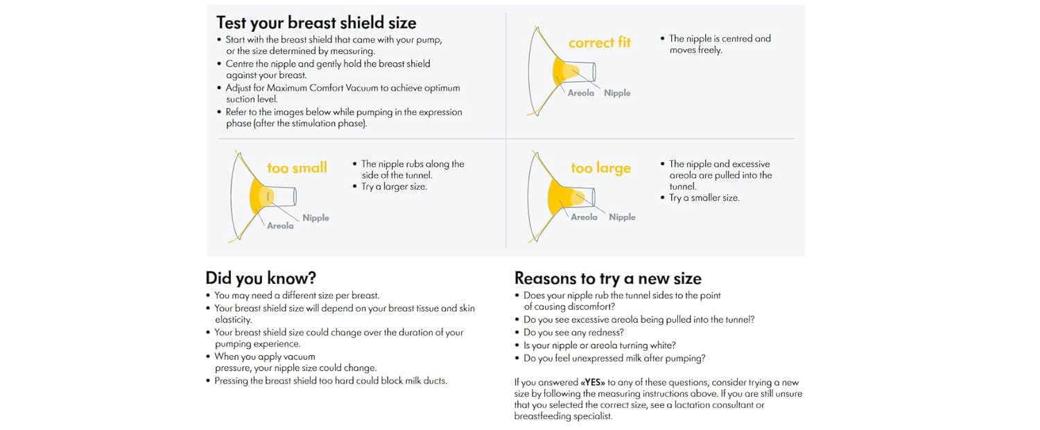 Medela Medela Breast Shields - PersonalFit Flex, 21mm Medela Breast Shield Shaped Around You for Comfortable and Efficient Pumping, Made Without BPA, Pack of 2 Breastshields, Clear, 21mm