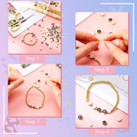 Sureio 114 Pcs Alloy Alphabet Letter Beads 8 mm Flat Round with Letter A-Z Plated Metal Initial Loose Spacer Beads for DIY Bracelet Necklace Earring Jewelry Craft Making(Black, Gold)