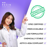 MR. RESIN UV Resin Crystal Clear UV Epoxy Resin for Crafts, Jewelry Making, Keychains, Molds, Doming, Rock Painting - Fast Curing with UV Lamp, LED, and Sunlight 500 Grams Original