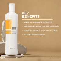 Fanola Restructuring Hair Conditioner for Women & Men - Hydrating Conditioner for Dry Hair with Argan & Linseed Oil - Repairing, Nourishing, Anti-Frizz Formula for Damaged Strands (33.8 Fl oz) 33.81 Fl Oz (Pack of 1)