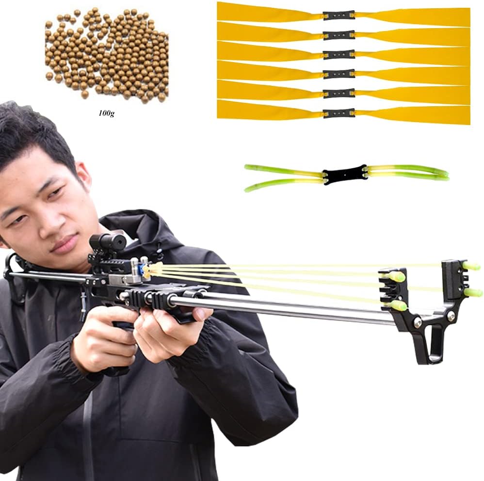 Piaoyu New Upgraded Version of Slingshot Hunting Powerful Catapult Mechanical Slingshot Rifle Portable Stretch Outdoor Long-Range Shooting Package1