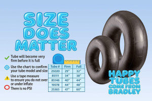 Bradley Heavy Duty Butyl Rubber Inner Tubes – Inflatable Tubes for Snow Sledding, River Floating, Pool Closing, and Whitewater Adventures 48