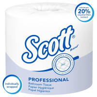 Scott® Professional Standard Roll Bathroom Tissue (05102), White, 80 Rolls/Case, 1,210 Sheets/Roll, 96,800 Sheets/Case