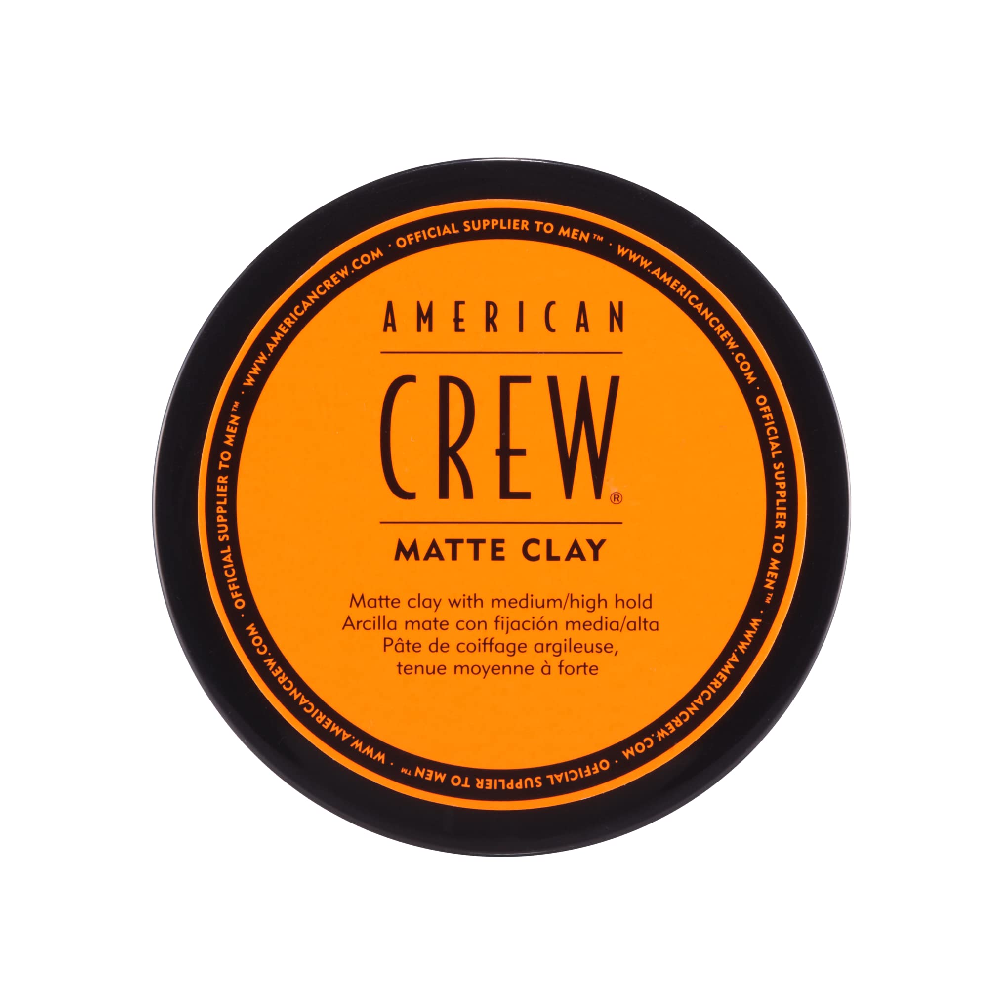 American Crew Men's Hair Matte Clay (OLD VERSION), Like Hair Gel with Medium/High Hold, 3 Oz (Pack of 1) Natural 3 Ounce (Pack of 1)