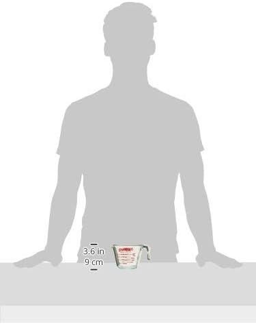 Pyrex Prepware 1 Cup Measuring Cup, Clear w/ Red Measurements (6001074)