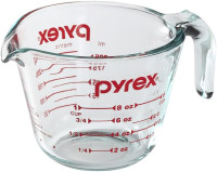 Pyrex Prepware 1 Cup Measuring Cup, Clear w/ Red Measurements (6001074)
