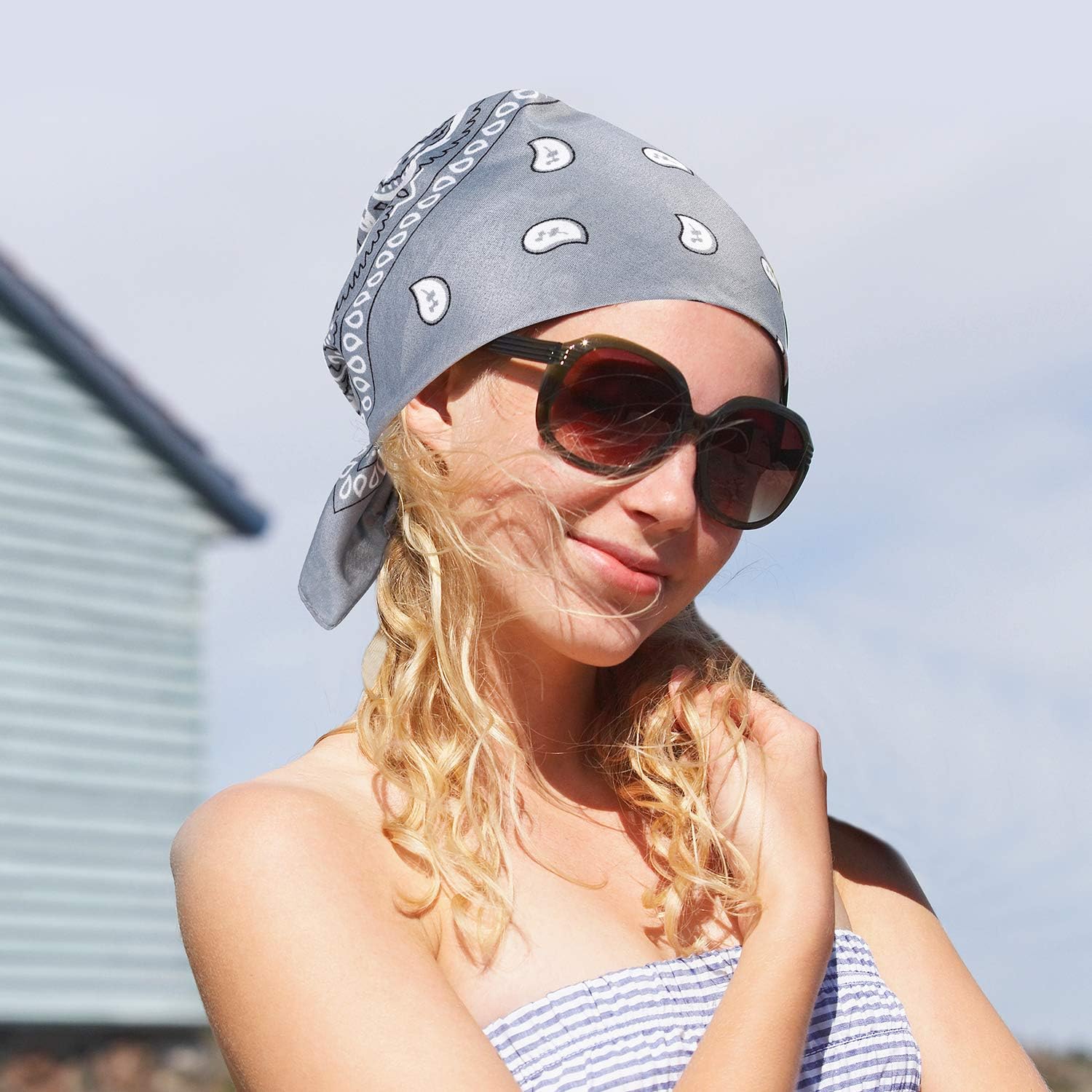 16pcs Bandanas Multi-Purpose Party Outdoor Favor Scarf Headband Handkerchiefs for Unisex Women Men Boy Girls