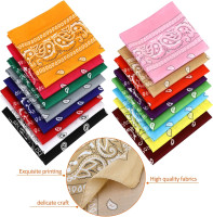 16pcs Bandanas Multi-Purpose Party Outdoor Favor Scarf Headband Handkerchiefs for Unisex Women Men Boy Girls