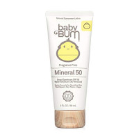 Baby Bum SPF 50 Sunscreen Lotion | Mineral UVA/UVB Face and Body Protection for Sensitive Skin | Fragrance Free | Travel Size | 3 FL OZ : Hair And Scalp Treatments : Baby