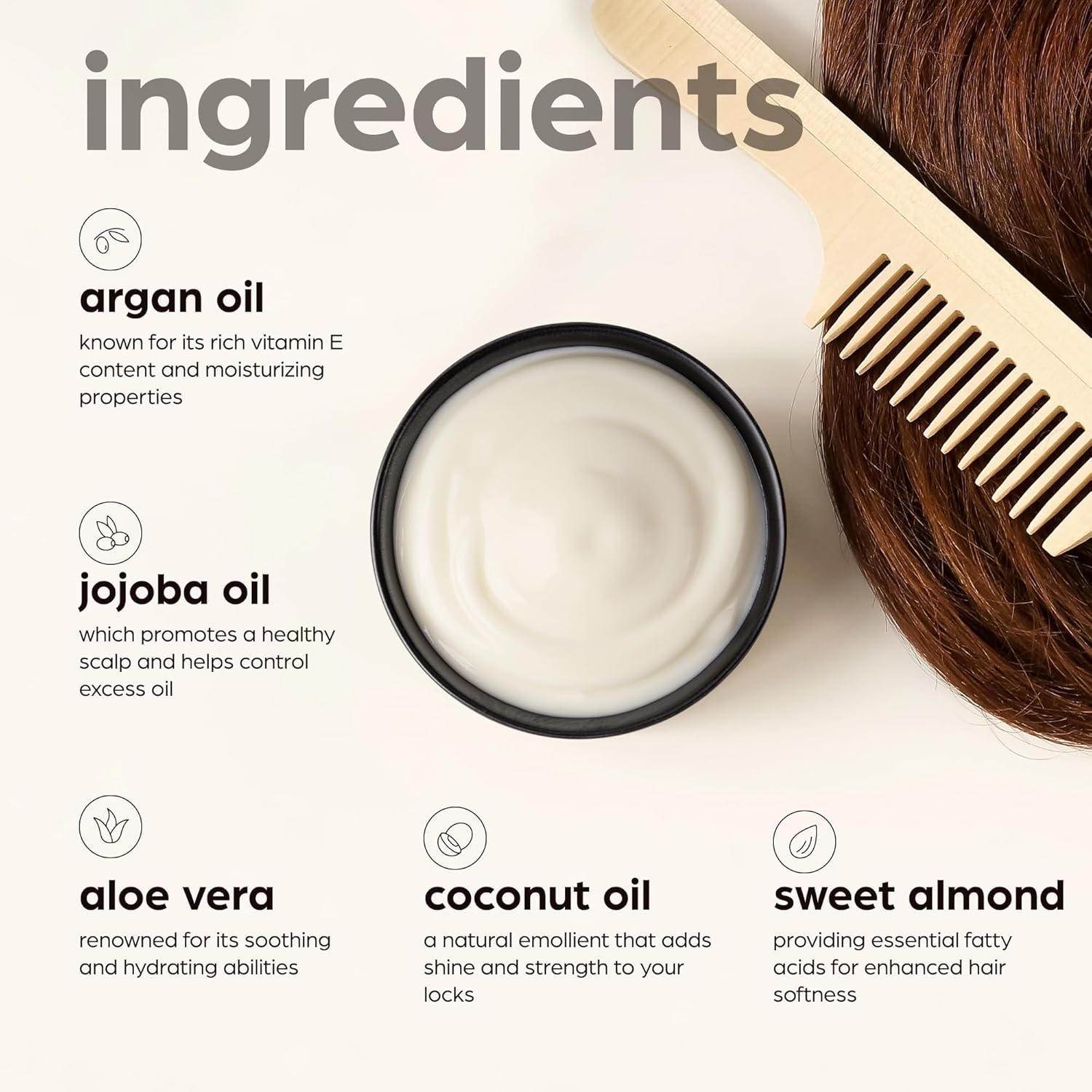 Artnaturals Argan Hair Mask Conditioner - (8 Oz/226g) - Deep Conditioning Treatment - Organic Jojoba Oil, Aloe Vera & Keratin - Repair Dry, Damaged, Color Treated, Natural Hair Growth - Sulfate Free