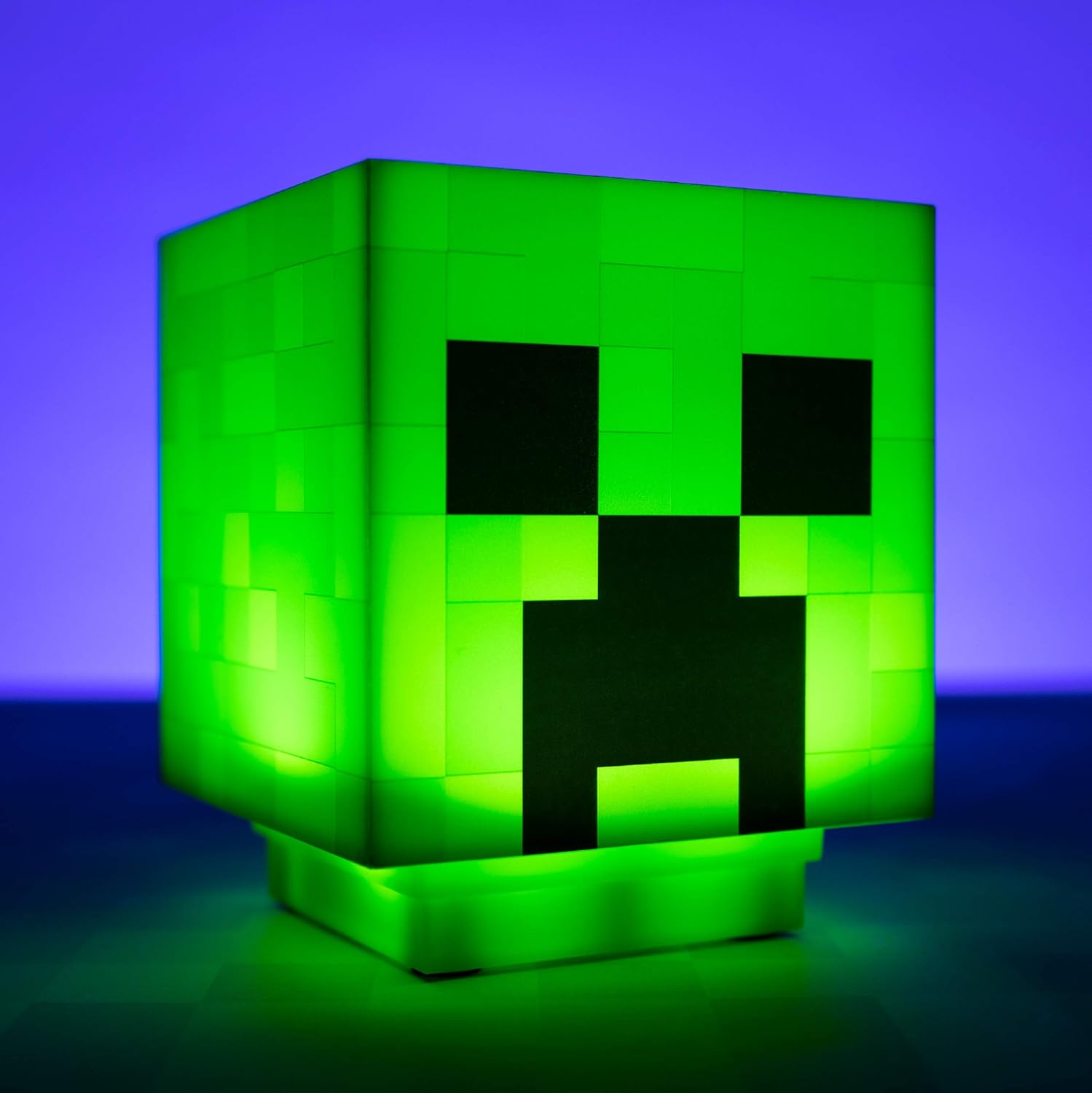 Paladone Minecraft Creeper Desk Light with Official Creeper Sounds, Handheld Night Light for Kids Room or Gamer Décor - Licensed Minecraft Gifts Creeper Light Green